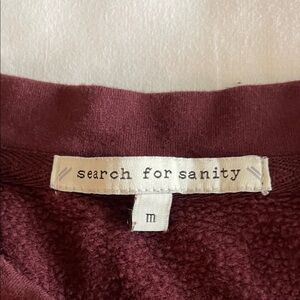 Search for Sanity Deep Burgundy Knit Top with side pockets
